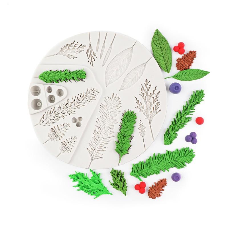 Leaf Foliage Design Silicone Mold DIY Fondant Chocolate Mould Clay Model Cake Decorating Tools Kitchen Baking Accessories