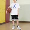 Jordan Logo Print Striped Casual Sports Shorts For Kids Kids Bottoms Black DR8097-010