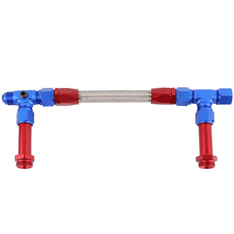 AN8 8AN Dual Feed Fuel Line Kit For Holley 4150 Carburetor Dual Feed Carb Fuel Line Stainless Steel Braided Hose auto parts