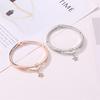 Women's Alloy Drill Five-pointed Star Hollow Chain Bracelet Charm Wrist Bangle