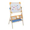 Easel for Kids with Paper Roll Learning Toy Magnetic Stickers Double Sided 360 Degree Rotating Kids