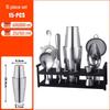 800ml Stainless Steel Cocktail Shaker Bar Tool Set