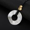 Metal Necklace Sweater Chain Long Geometric Pattern Personality Pendant Long Necklace