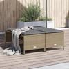 VidaXL Garden Stools with Cushions Set of 4 Beige Wicker, Garden Seat, Outdoor Seating, Cube Stool, 368365