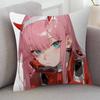 Anime DARLING In The FRANXX Cartoon Series Square Pillowcase Soft Waist Sofa Cushion Cover Bedroom Room Pillowcase