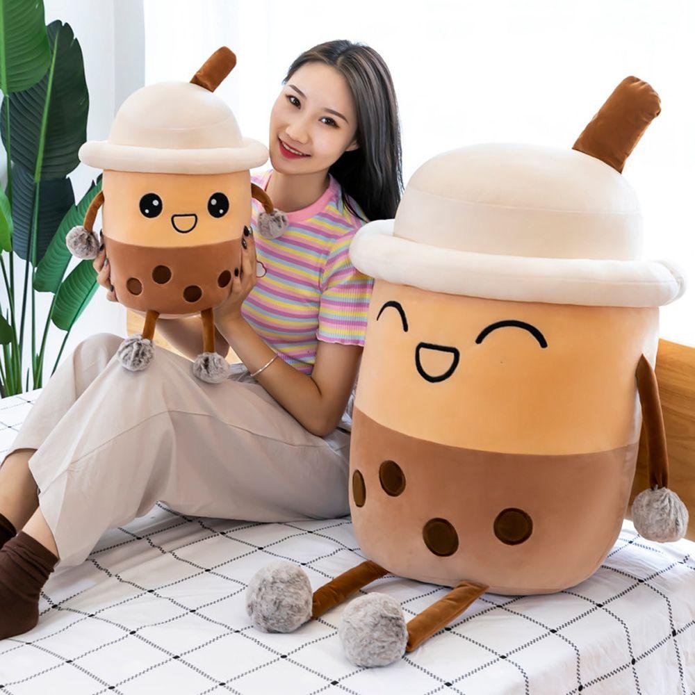 Decor Boba Cup Pillow Bubble Milk Tea Plushie Bubble Milk Tea Stuffed Doll Pearl MilkTea Plush Toys