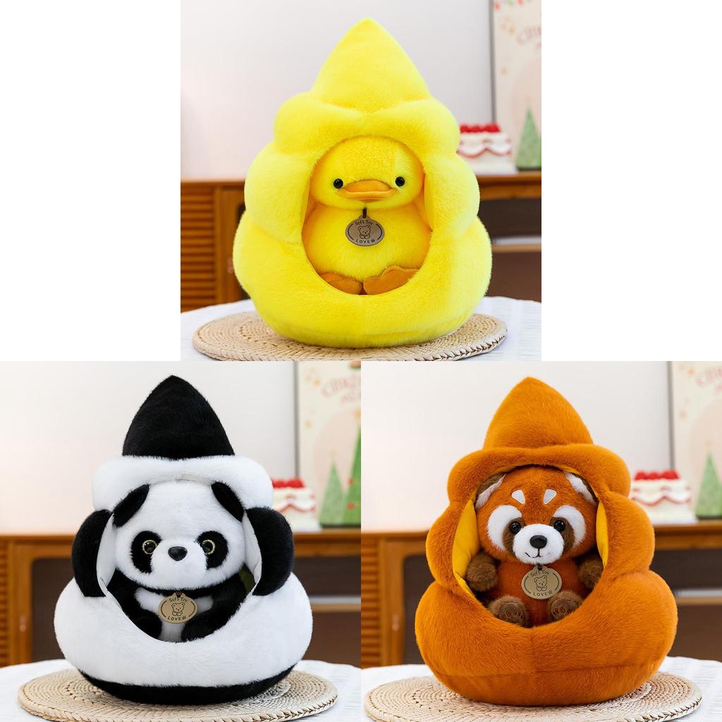Plush Raccoon And Panda Toy With Pp Cotton Filling For Kids Holiday Gift