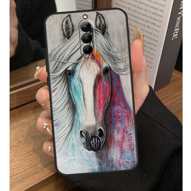 Horse Waterclour Case For Nubia Red Magic 8 9 10 Pro Plus 6 7 6S 7S Pro 5G 6R RedMagic 9S 8S Pro Plus Coque
