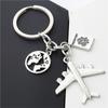Metal No Matter Where Earth Airplane Keychains Travel Keyring Key Ring No Matter Where Pendant