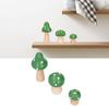 3PcsCelsiusSet Mushroom Crafts Innovative Cute Wooden Ornaments   Desktop Decoration