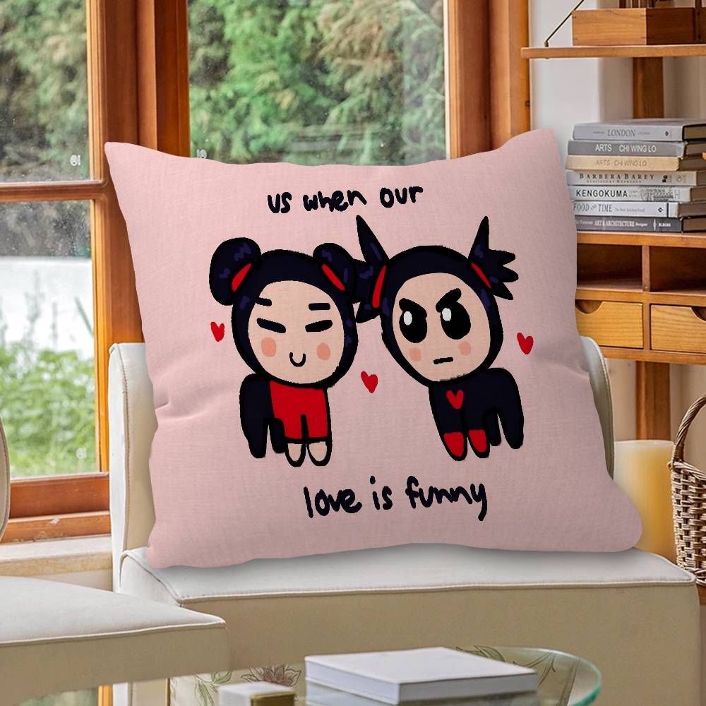 Mała poszewka na poduszkę P-Pucca z kreskówką Poszewka na poduszkę Tapicerka Sofa Poduszka dekoracyjna do domu Poszewka na poduszkę