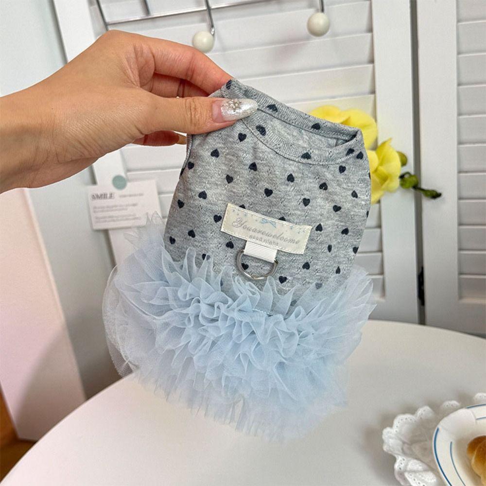 Trendy Breathable Puppy Tutu Dress Sleeveless Soft Pet Princess Dress Summer Sweet Corgi Teddy Clothes for Small Dog Cat