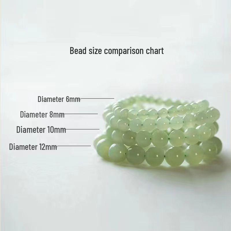 Imitation Hetian Jade & Green Jasper Bead Bracelet for Women - Niche Design, Bestseller, 6-10MM