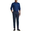Polo Ralph Lauren Solid Color Logo Embroidered Loose Fit Single Breasted Long Sleeve Shirt Men shirts Blue MNPOWOV16821505-410