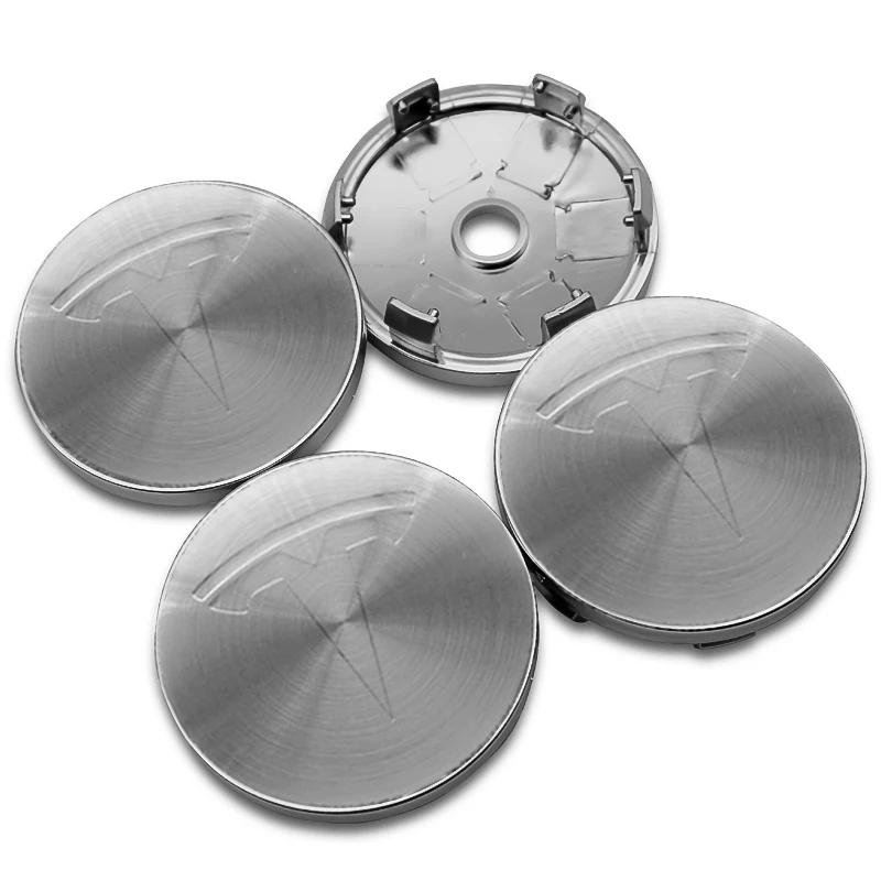 ALL1 4 Stück 56 60mm Auto Radnaben Kappe Reifenkappe 60mm Felgenabdeckung Aufkleber Abzeichen Emblem Zubehör Für Tesla Model 3 Model S X Model Y