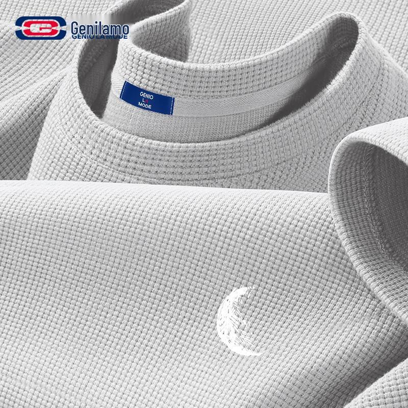 

Мужская футболка GENIOLAMODE с вафельной текстурой, 220 г/м², с круглым вырезом, с коротким рукавом XL