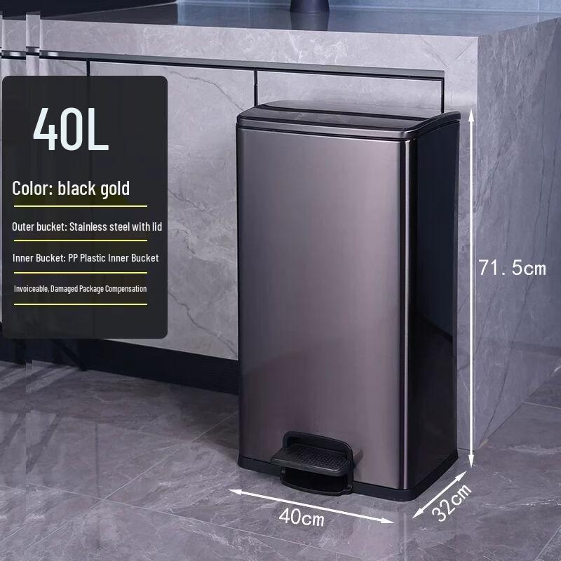 Yanziran Stainless Steel Foot Pedal Trash Can