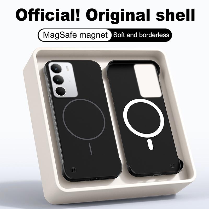 Pro Magsafe Bezrámový kryt na telefon Pro OPPO Realme C71 Ultra tenký Bezrámový Pevný PC Magnetický Matný kryt Pro Realme C71 Nárazník