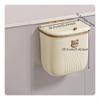 Kitchen WallMounted Trash Can, Large Capacity, Hands Waste Bin Bear Beige L