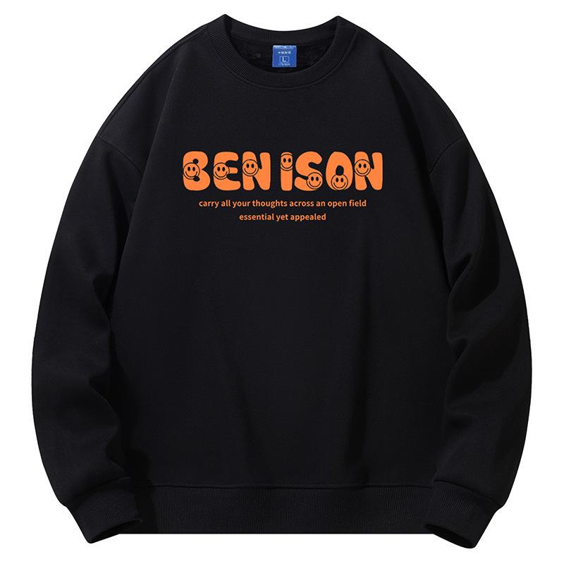 

Men s Heavyweight Velvet-Lined Hooded Sweatshirt: Warm, Trendy, Loose-Fit Base Layer for Autumn & Winter 2XL for 140-155 jin