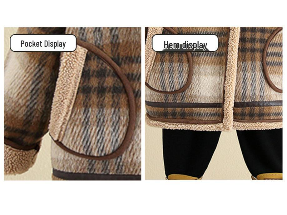 Chlapecký vlněný kabát s fleecovou podšívkou 2025: Hřejivý, silný, krátký podzimní/zimní kabát