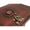 Vintage Leather Journal with Semi Precious Stone-Witch Journal for Men and Women