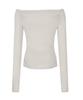 Peullijeunopallou Seni Long Off-Shoulder Top (Silver Beige)
