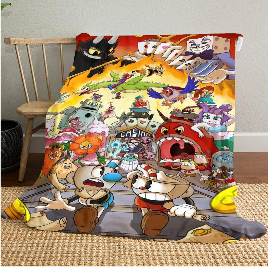 Cuphead's Devil Deal Soft Comfortable All Seasons blanket Sofa Office Naps blanket Outdoor Travel throw Perfect Gift