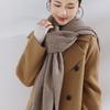 Women's 100% Pure Cashmere Hollow Knit Shawl, Versatile Solid Color Scarves, New Fashion Warm Wrap