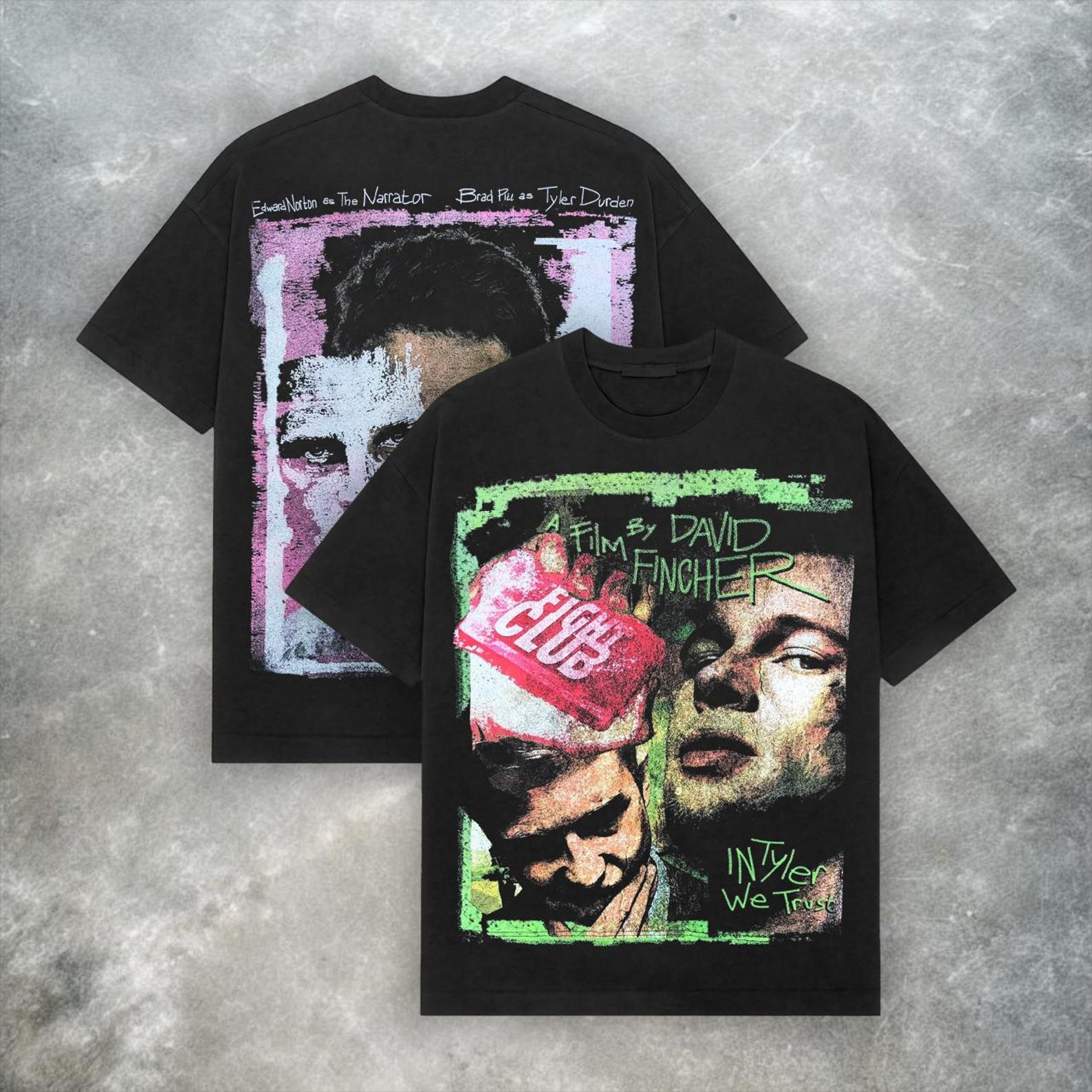 Fight Club Tyler Durden Movie T-Shirt: Y2K Vintage Grunge Style 2XL