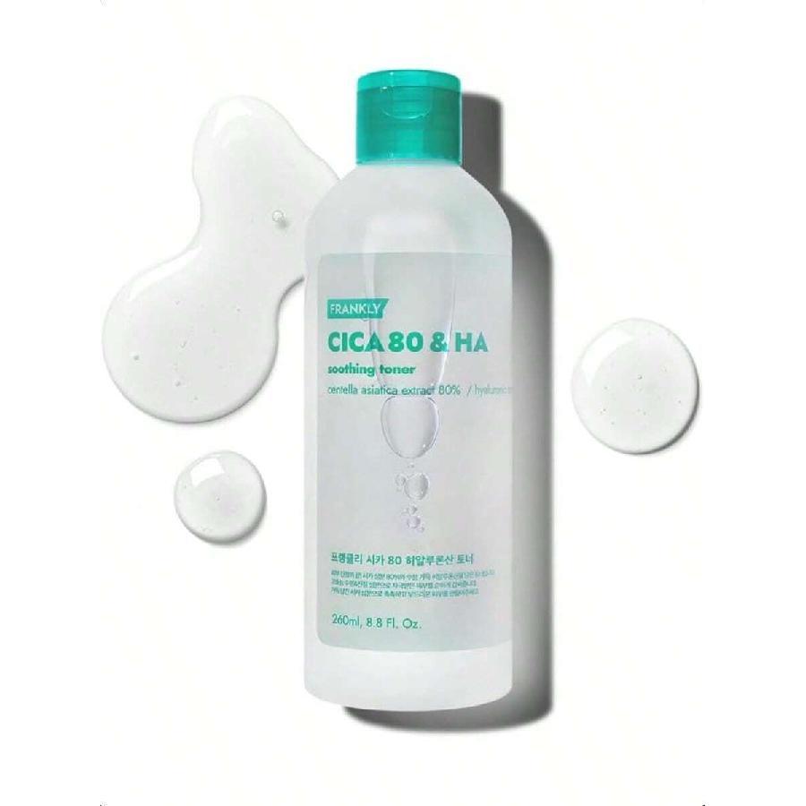 

FRANKLY Cica 80 & Hyaluronic Acid Toner - 260ml | 80% Centella Asiatica, 7 Types Of Hyaluronic Complex For Deep Soothing, Intense Hydration