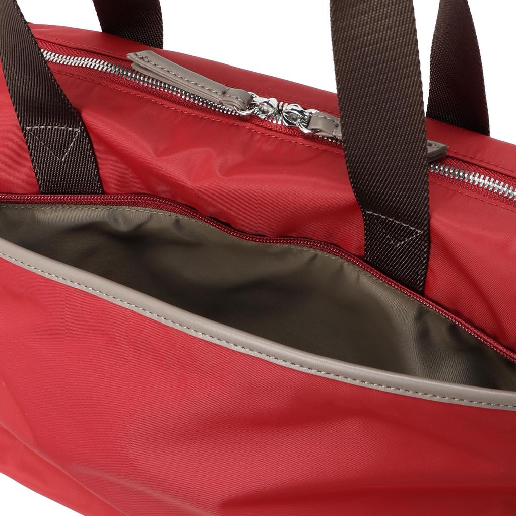 Isaac Women's Nylon and Recycled Leather Combination Multi-Tote Bag, Wine (58)