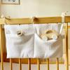 2 Pockets Crib Hanging Bag Multifunction Diaper Storage Bedside Organization Bag Infant Products Convenient Cot Bed Organizer