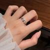S925 Sterling Silver Heart Letter Adjustable Women's Ring