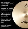 Zildjian Crash Medium Thin A0230 Cymbal, A, 16-inch,