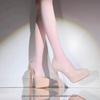 Nude Pointed Toe Stiletto Heels Sexy Platform Women's Shoes