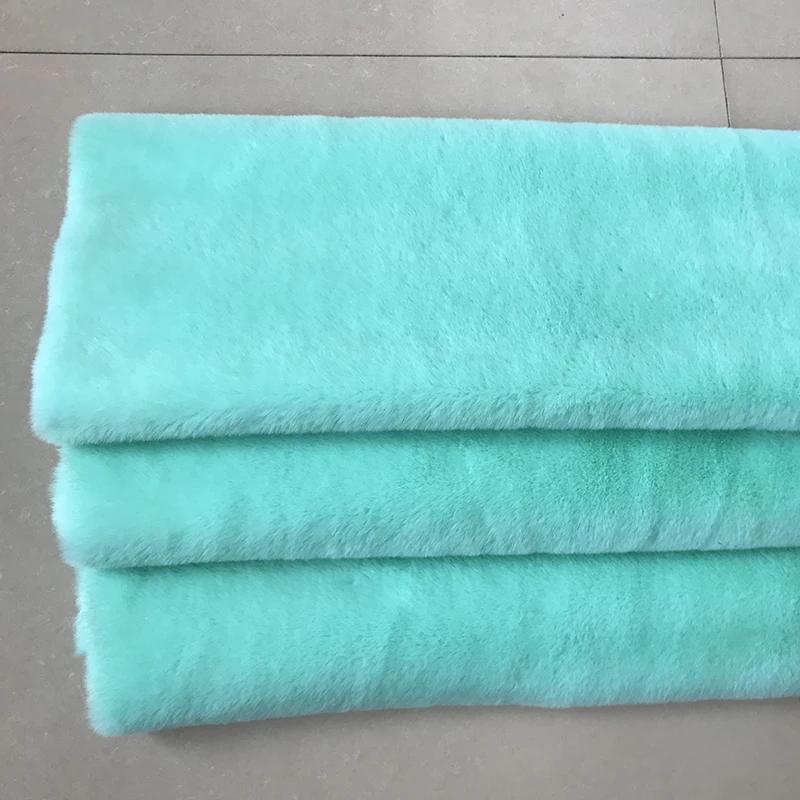 Short Plush Fabric Fur By The Meter for Pillowcases Clothing Sewing High-grade Soft Imitation Rabbit Hair Cloth Plain Thickened