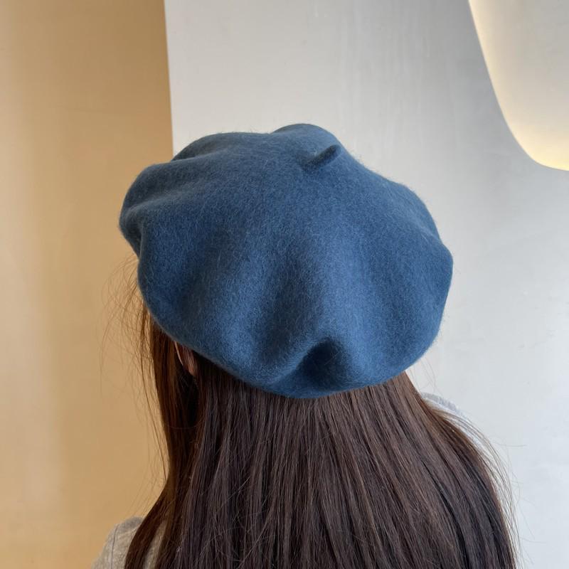 Berretto basco in lana alla moda coreana Beilei: Cappello da pittore versatile Autunno/Inverno