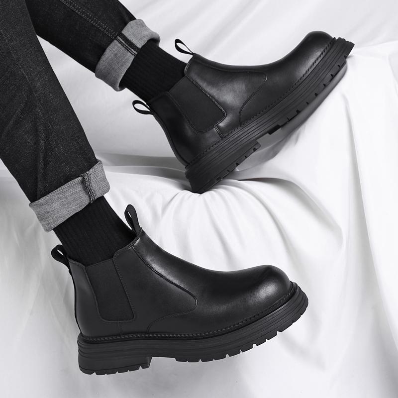Men'S Thick Soled Boots Luxury Designer Classic Style Work And Party Daily Leisure Business Outdoor Autumn And Winter Shoes