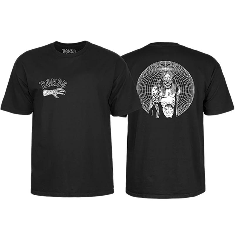 Nové tričko s potiskem lebky a hada Volné Oversized Pánské oblečení Ležérní Krátký rukáv Móda Street Hip Hop Bavlněné tričko Top Pánské oblečení