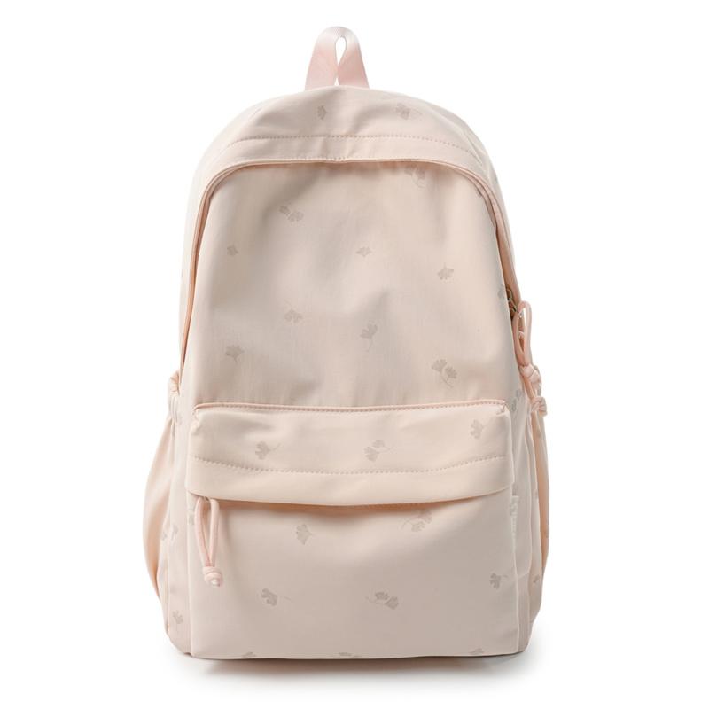 

Student s Large Capacity Schoolbag Women s Embroidered Backpack рожевий