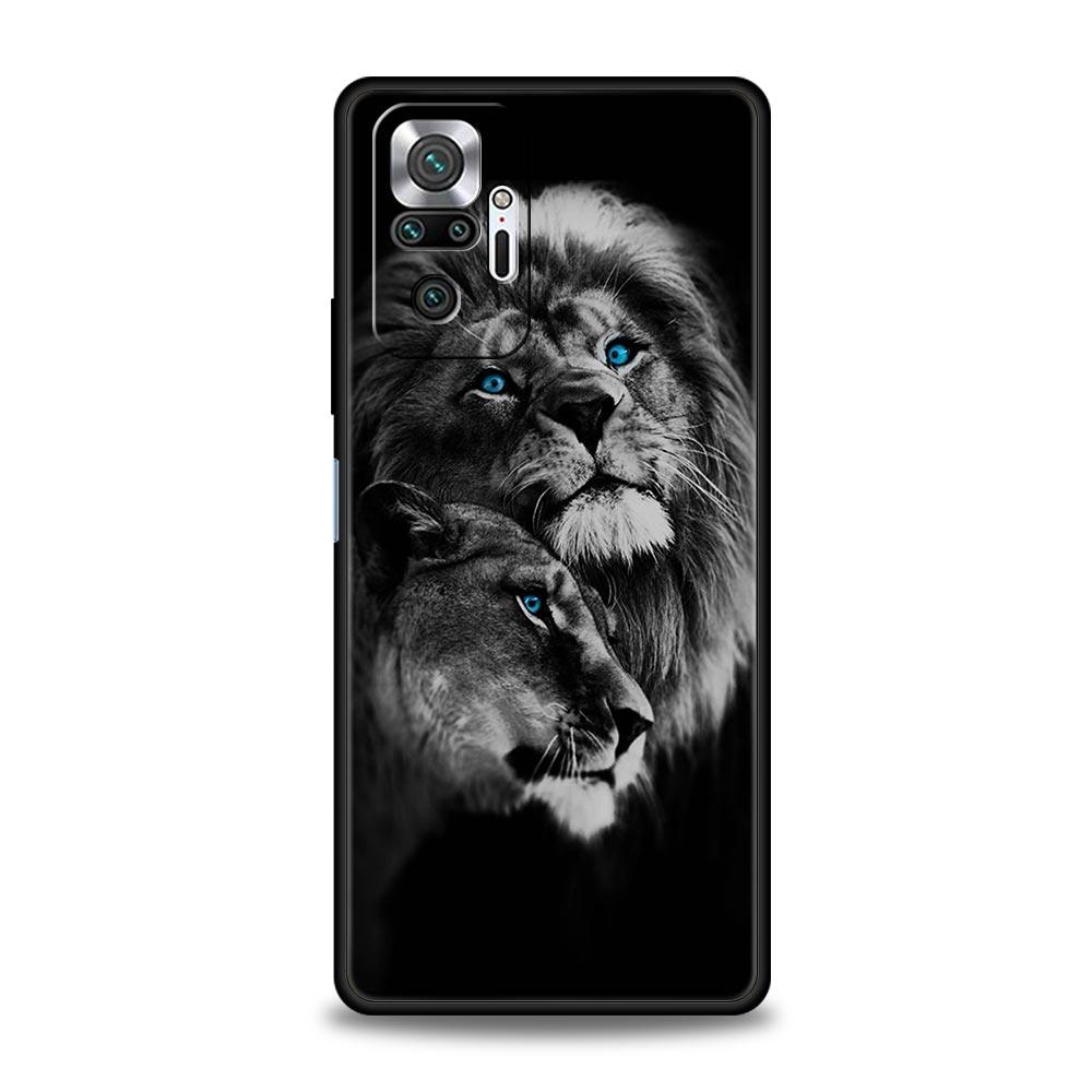 Lion Alpha Male Cub Phone Case For Xiaomi Redmi Note 14 13 5G 10 11 12 Pro Plus 4G 14C 13C 12C 10C Black Cover