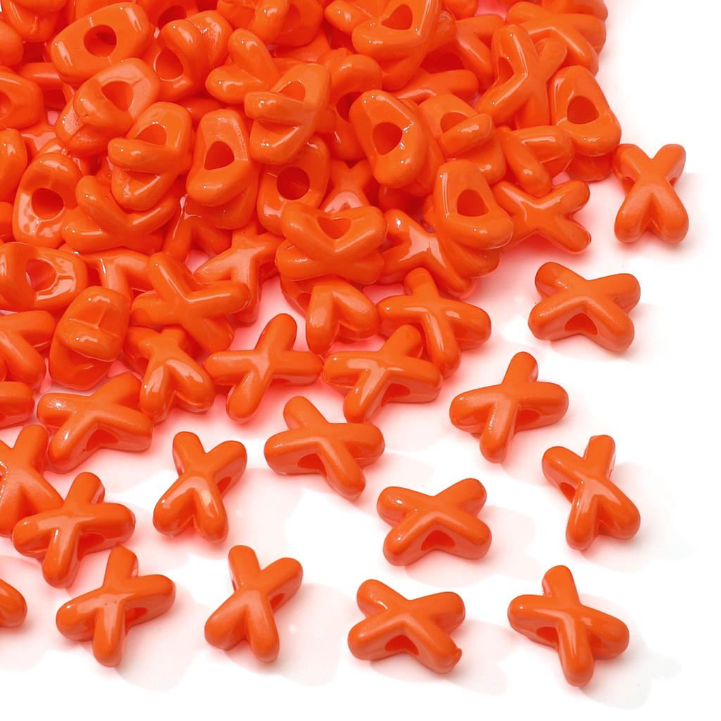 Fork Shaped Spacer Beads Enamel Painted Acrylic Charms for DIY Jewelry 5 or 20 Pcs Option