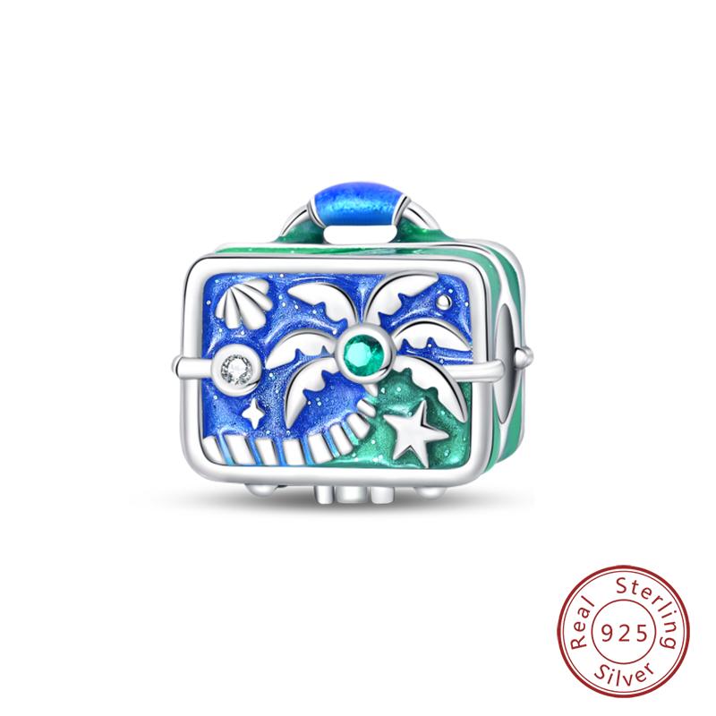 Fashion Copper Travel Aircraft Series Charms Beads Fit Qikaola Original Bracelets Diy Anniversary Jewelry For Women