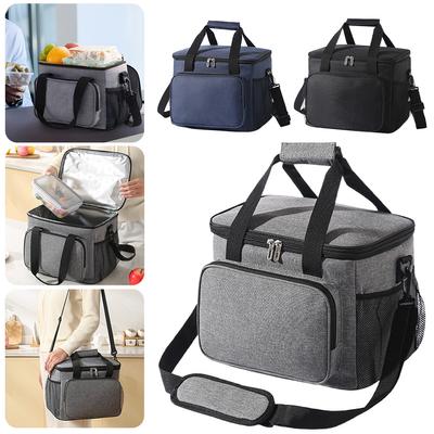 15/27L Insulated Thermal Bag Leak-proof Picnic Lunch Bag Waterproof for Food Transport for Camping BBQ Family Outdoor Activities