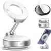 Upgraded Foldable Magnetic Car Phone Holder – N52 Magnet 360° Rotatable Dashboard Suction Cup ABS with Wrench & Pad Gift