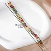 Light Luxury High-end Style Colorful Zircon Inlaid Exquisite Bracelet Niche Design Hip-hop Fashion Outfit Matching Accessories