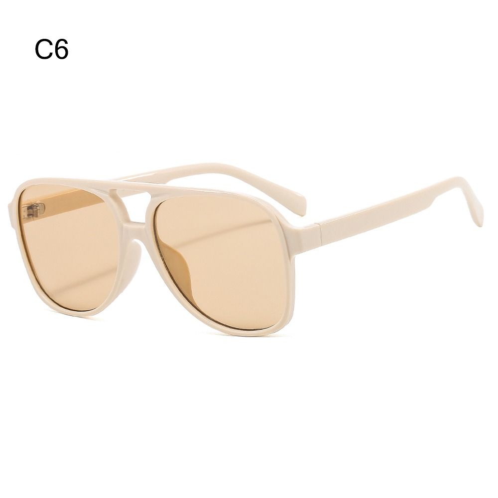 Trendy Double Bridge Oversized Pilot Sunglasses UV400 Protection Classic Big Shades 70s Sun Glasses for Women & Men