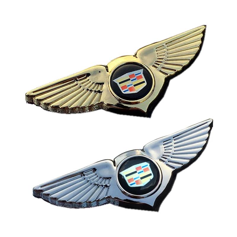 Kovová Křídla Odznak na Přední Mřížku Auta Samolepka s Emblemem na Zadní Kufr pro Cadillac ATS BLS CT4 CTS STS XLR XT6 XTS DTS Escalade Deville