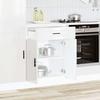 Vidaxl Kitchen Base Cabinet, Porto, White, Wood-based Material